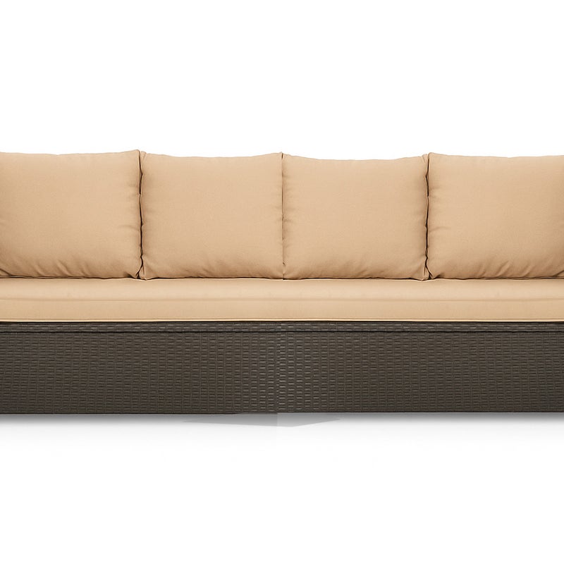 Poduszka ogrodowa na sofę rattanową 170x60x50cm poduszka na meble rattanowe beżowa, poduszka na balkon taras, poduszki na meble ogrodowe