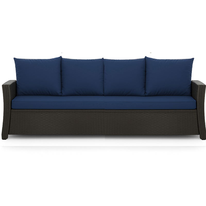 Poduszka ogrodowa na sofę rattanową 170x60x50cm poduszka na meble rattanowe granatowa, poduszka na balkon taras, poduszki na meble ogrodowe