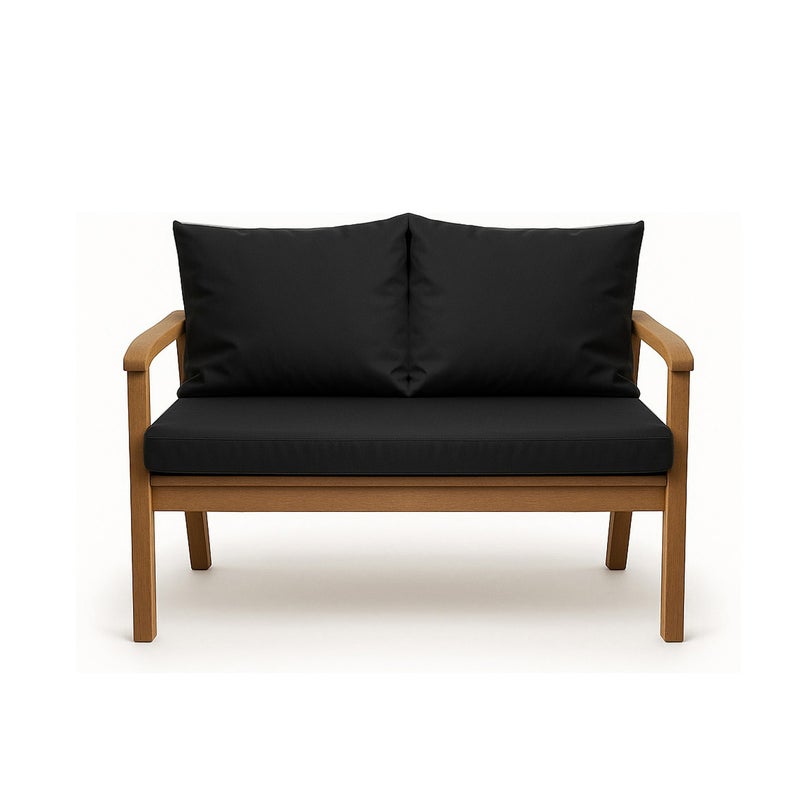 Poduszka ogrodowa na ławkę 110x50x50cm poduszka na meble ogrodowe czarna, poduszka na balkon taras, poducha ogrodowa na huśtawkę