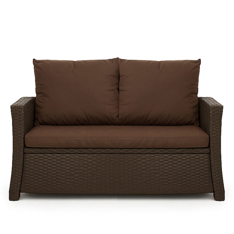 Poduszka ogrodowa na sofę rattanową 130x50x50cm poduszka na meble rattanowe brązowa, poduszka na balkon taras, poduszki na meble ogrodowe