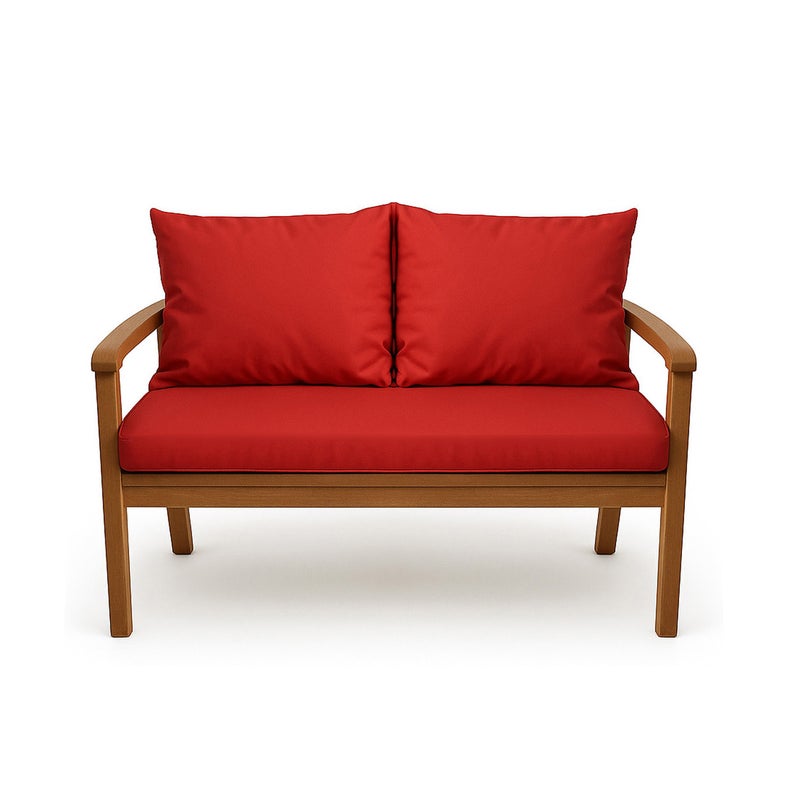 Poduszka ogrodowa na ławkę 110x60x50cm poduszka na meble ogrodowe czerwona, poduszka na balkon taras, poducha ogrodowa na huśtawkę