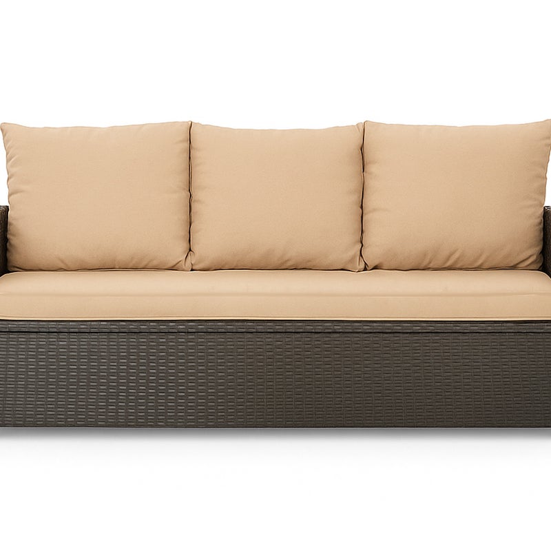 Poduszka ogrodowa na sofę rattanową 150x60x50cm poduszka na meble rattanowe beżowa, poduszka na balkon taras, poduszki na meble ogrodowe
