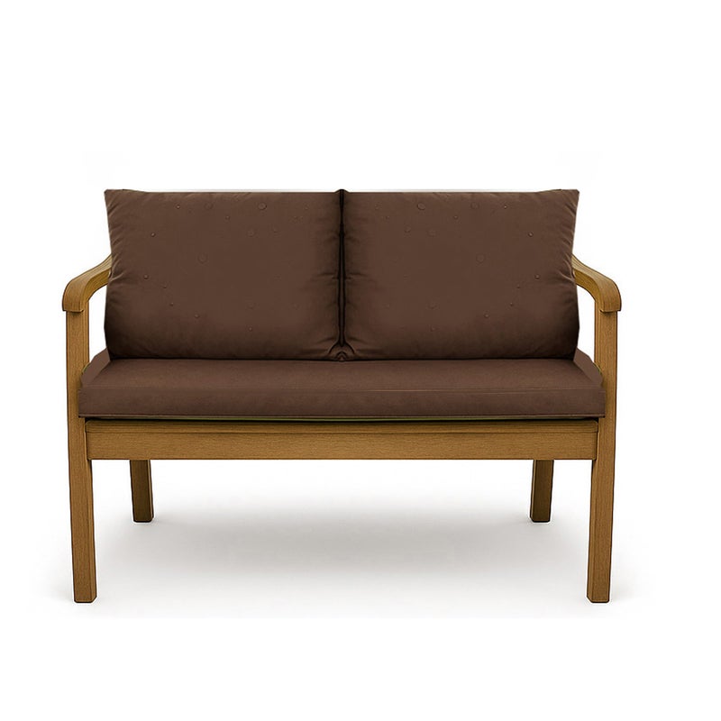 Poduszka ogrodowa na ławkę 130x60x50cm poduszka na meble ogrodowe brązowa, poduszka na balkon taras, poducha ogrodowa na huśtawkę