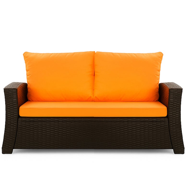 Poduszka ogrodowa na sofę rattanową 120x60x50cm poduszka na meble rattanowe pomarańczowa, poduszka na balkon taras, poduszki na meble ogrodowe