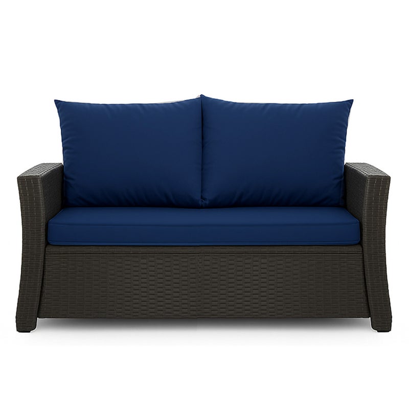Poduszka ogrodowa na sofę rattanową 130x60x50cm poduszka na meble rattanowe granatowa, poduszka na balkon taras, poduszki na meble ogrodowe