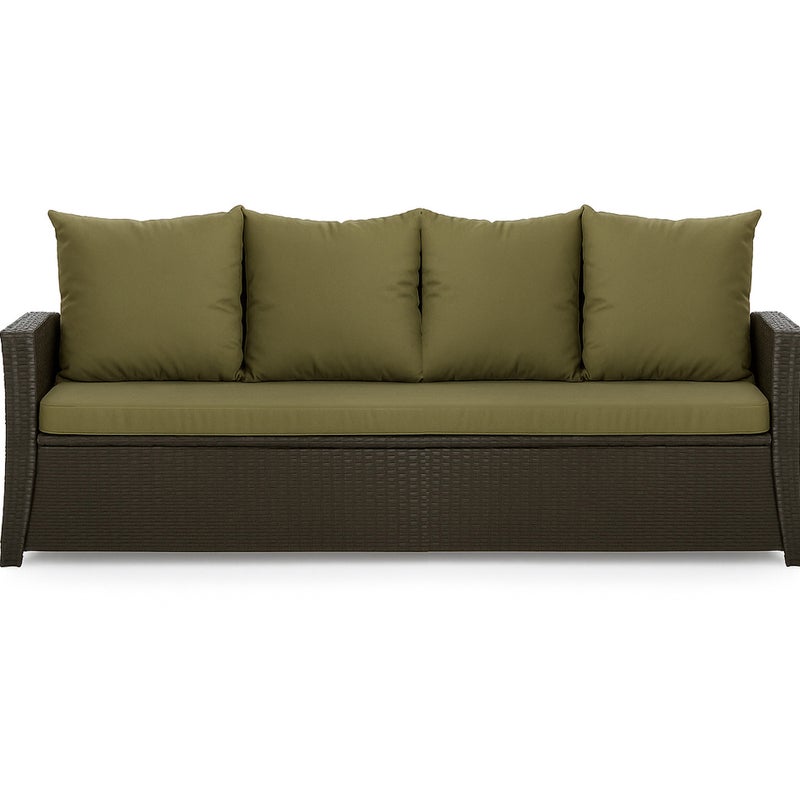 Poduszka ogrodowa na sofę rattanową 170x60x50cm poduszka na meble rattanowe zielona, poduszka na balkon taras, poduszki na meble ogrodowe