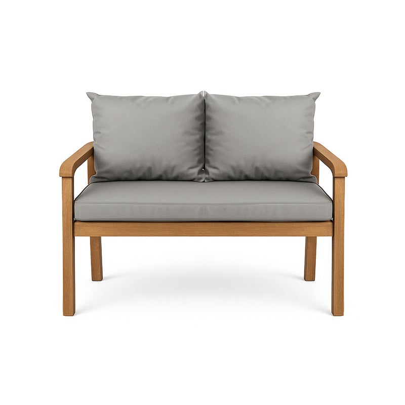 Poduszka ogrodowa na ławkę 110x50x50cm poduszka na meble ogrodowe jasna szara, poduszka na balkon taras, poducha ogrodowa na huśtawkę