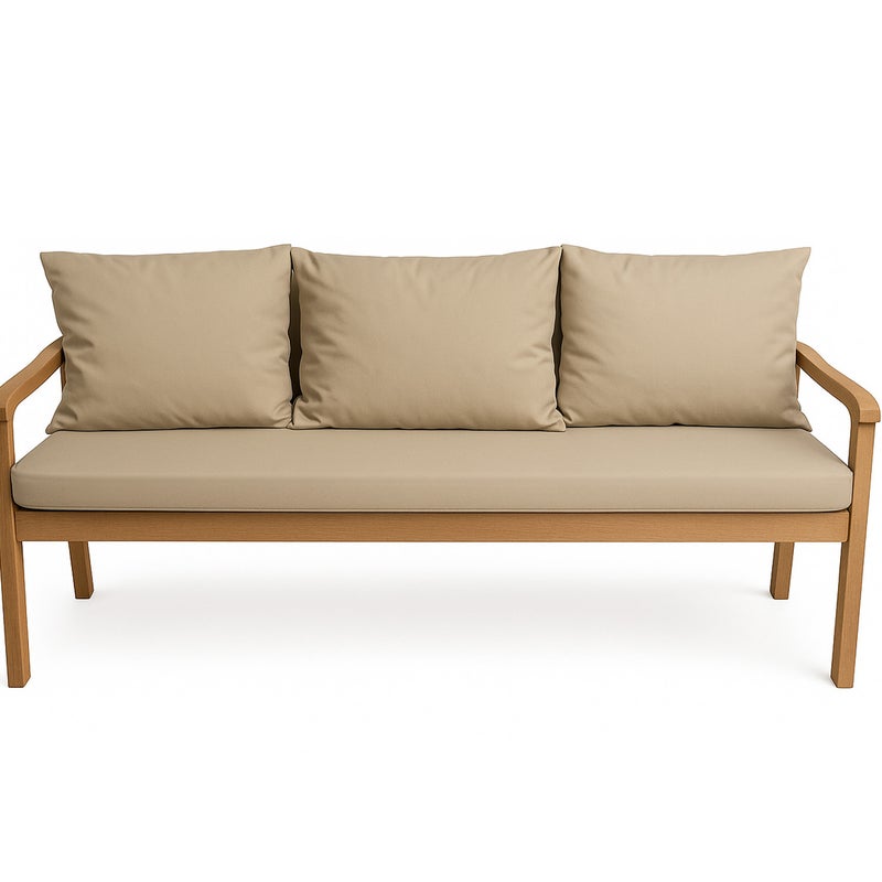 Poduszka ogrodowa na ławkę 140x60x50cm poduszka na meble ogrodowe beżowa, poduszka na balkon taras, poducha ogrodowa na huśtawkę