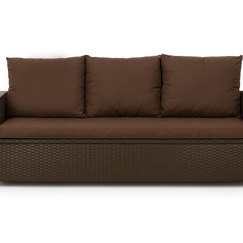 Poduszka ogrodowa na sofę rattanową 150x60x50cm poduszka na meble rattanowe brązowa, poduszka na balkon taras, poduszki na meble ogrodowe