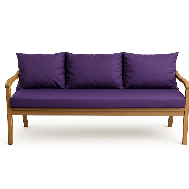 Poduszka ogrodowa na ławkę 140x60x50cm poduszka na meble ogrodowe fioletowa, poduszka na balkon taras, poducha ogrodowa na huśtawkę