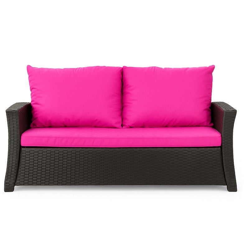 Poduszka ogrodowa na sofę rattanową 110x60x50cm poduszka na meble rattanowe różowa, poduszka na balkon taras, poduszki na meble ogrodowe