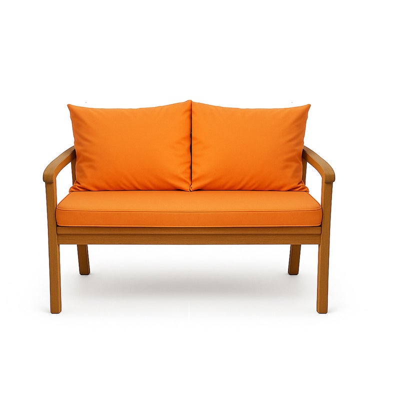 Poduszka ogrodowa na ławkę 110x50x50cm poduszka na meble ogrodowe pomarańczowa, poduszka na balkon taras, poducha ogrodowa na huśtawkę