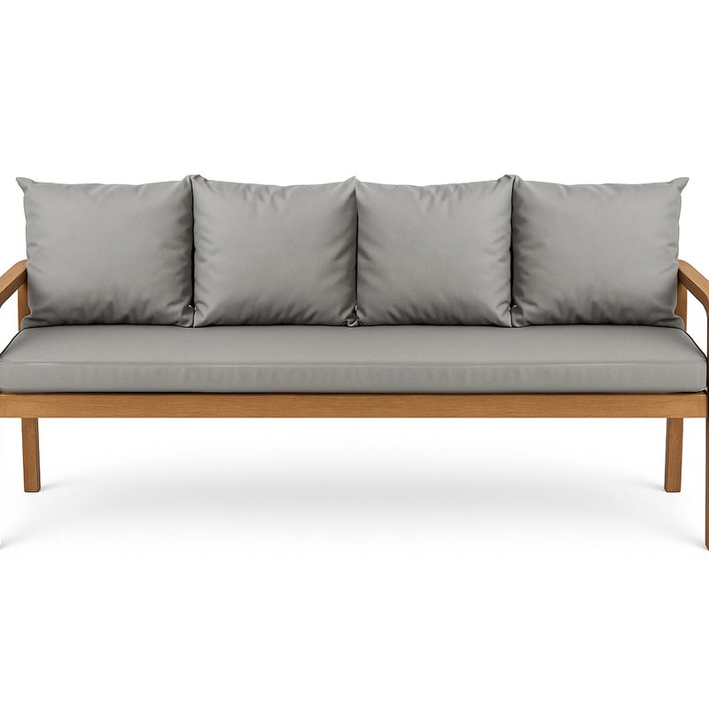 Poduszka ogrodowa na ławkę 180x50x50cm poduszka na meble ogrodowe jasna szara, poduszka na balkon taras, poducha ogrodowa na huśtawkę