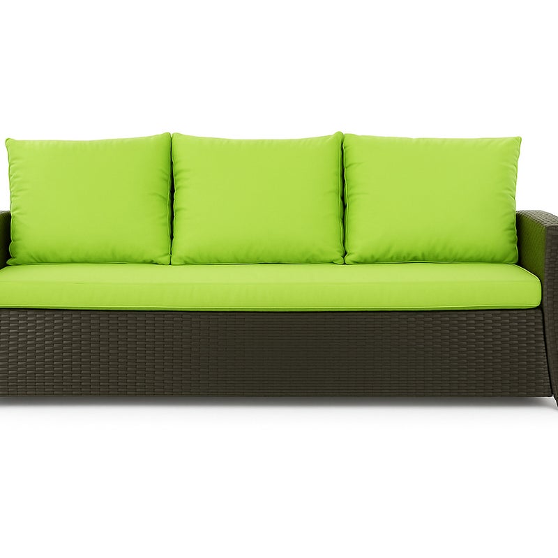 Poduszka ogrodowa na sofę rattanową 150x50x50cm poduszka na meble rattanowe limonka, poduszka na balkon taras, poduszki na meble ogrodowe