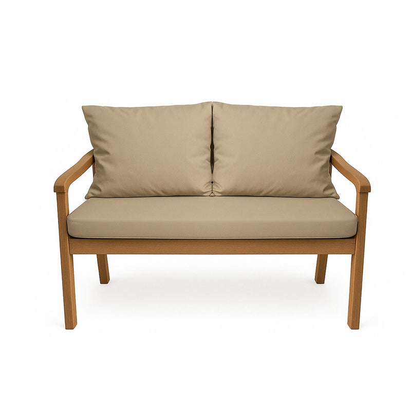 Poduszka ogrodowa na ławkę 100x50x50cm poduszka na meble ogrodowe beżowa, poduszka na balkon taras, poducha ogrodowa na huśtawkę