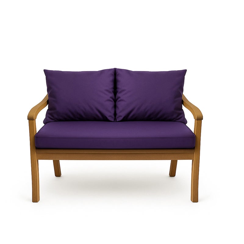 Poduszka ogrodowa na ławkę 110x60x50cm poduszka na meble ogrodowe fioletowa, poduszka na balkon taras, poducha ogrodowa na huśtawkę