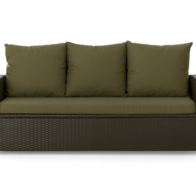 Poduszka ogrodowa na sofę rattanową 150x50x50cm poduszka na meble rattanowe zielona, poduszka na balkon taras, poduszki na meble ogrodowe