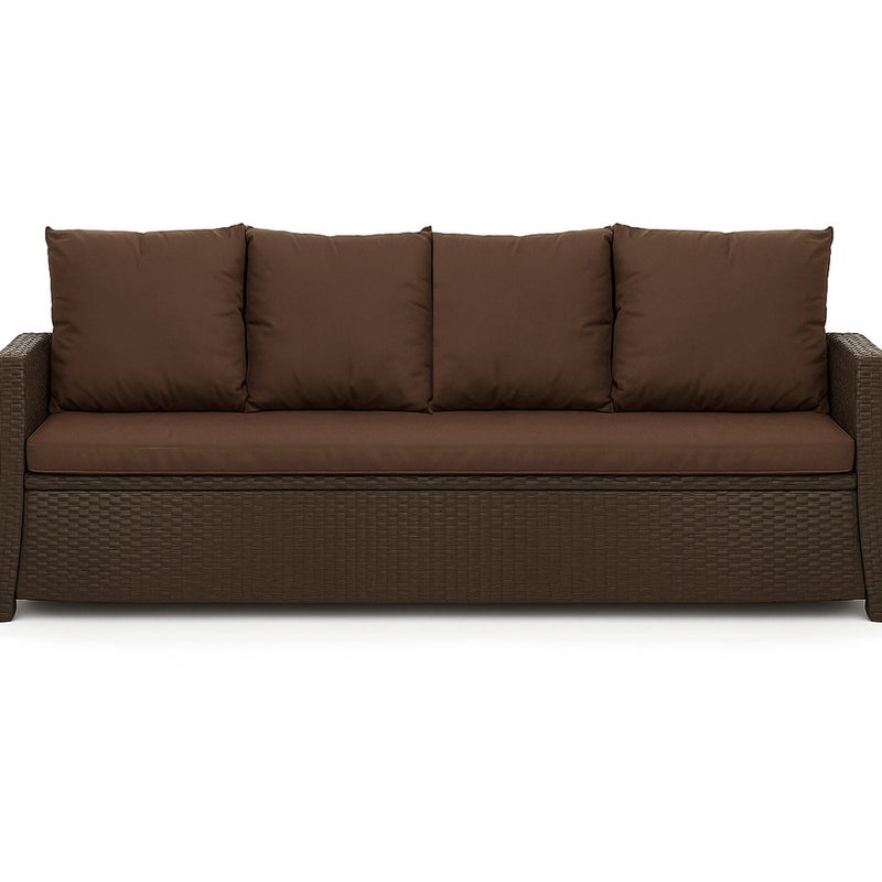 Poduszka ogrodowa na sofę rattanową 170x60x50cm poduszka na meble rattanowe brązowa, poduszka na balkon taras, poduszki na meble ogrodowe