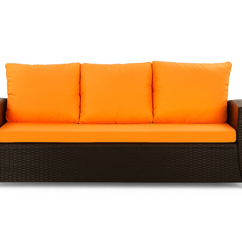 Poduszka ogrodowa na sofę rattanową 160x60x50cm poduszka na meble rattanowe pomarańczowa, poduszka na balkon taras, poduszki na meble ogrodowe