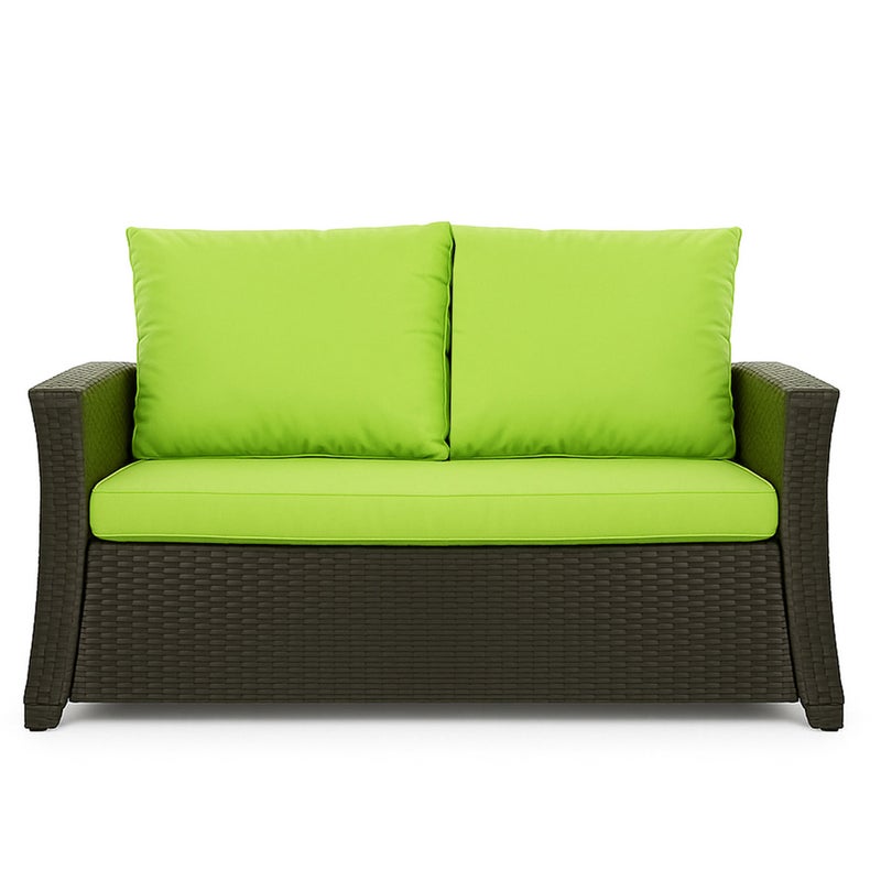 Poduszka ogrodowa na sofę rattanową 100x50x50cm poduszka na meble rattanowe limonka, poduszka na balkon taras, poduszki na meble ogrodowe