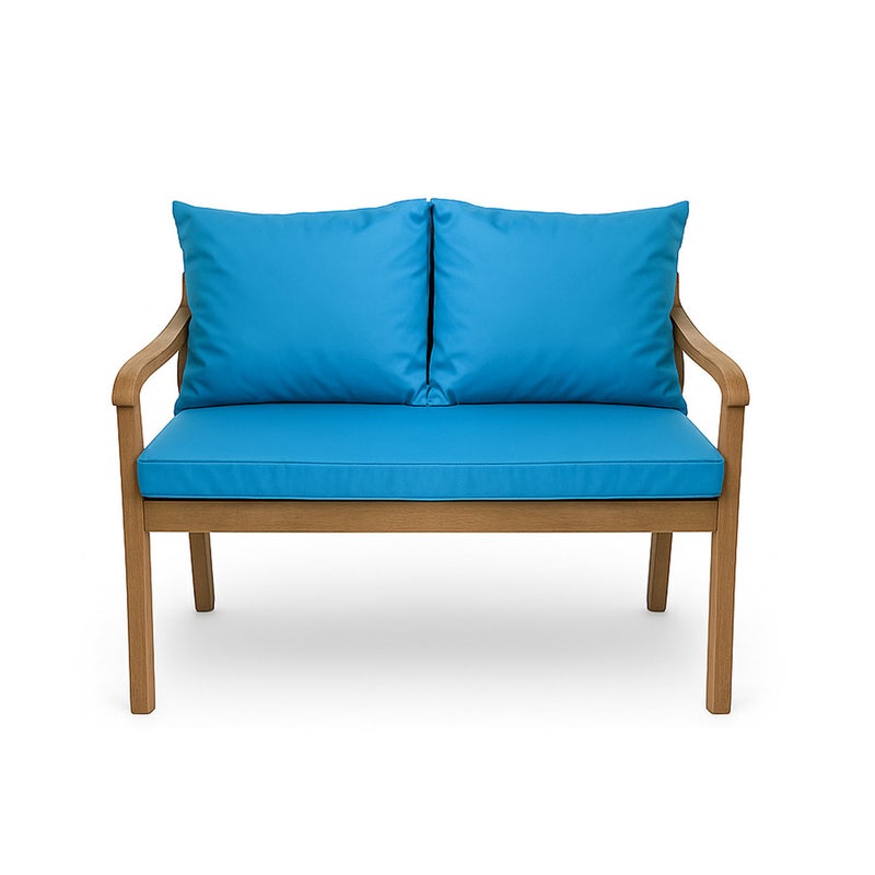 Poduszka ogrodowa na ławkę 110x60x50cm poduszka na meble ogrodowe niebieska, poduszka na balkon taras, poducha ogrodowa na huśtawkę