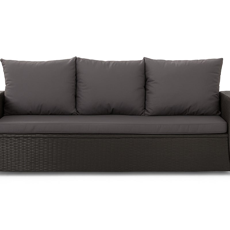 Poduszka ogrodowa na sofę rattanową 160x60x50cm poduszka na meble rattanowe antracyt, poduszka na balkon taras, poduszki na meble ogrodowe