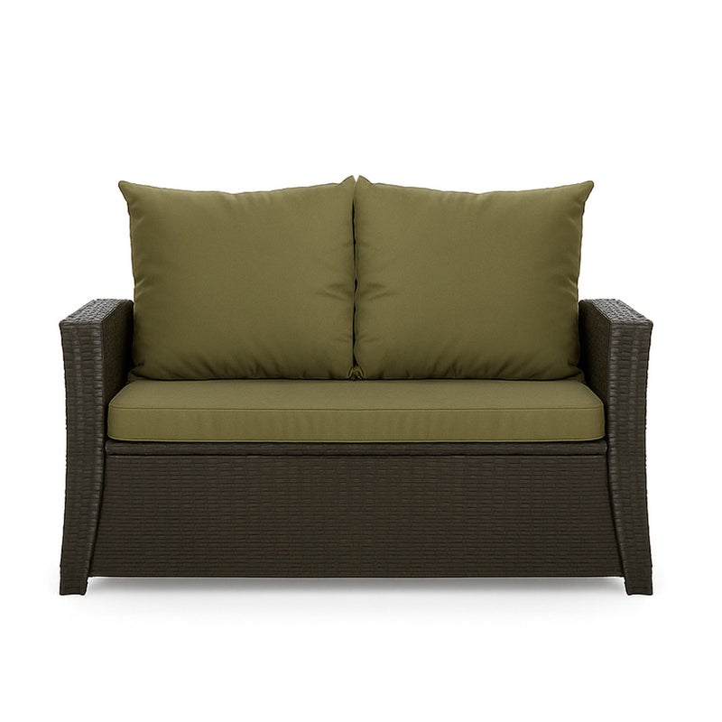 Poduszka ogrodowa na sofę rattanową 110x60x50cm poduszka na meble rattanowe zielona, poduszka na balkon taras, poduszki na meble ogrodowe