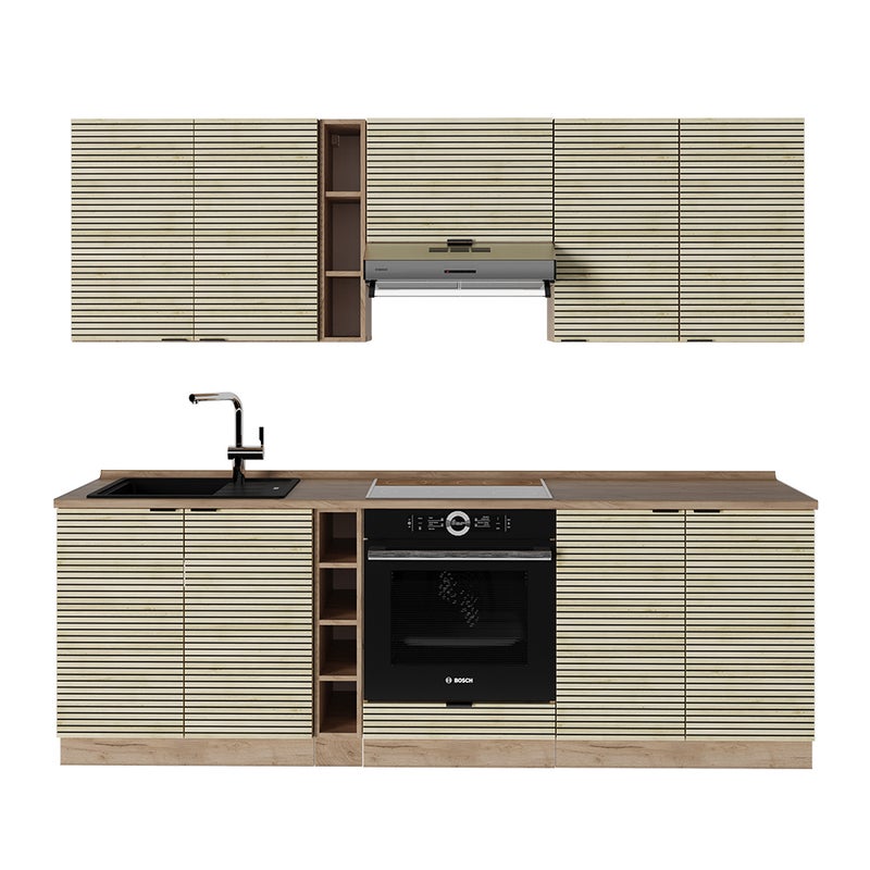 Vicco Szafka kuchenna Fame-Line, Panel dębowy/dąb goldkraft, 235 cm , BP Dąb