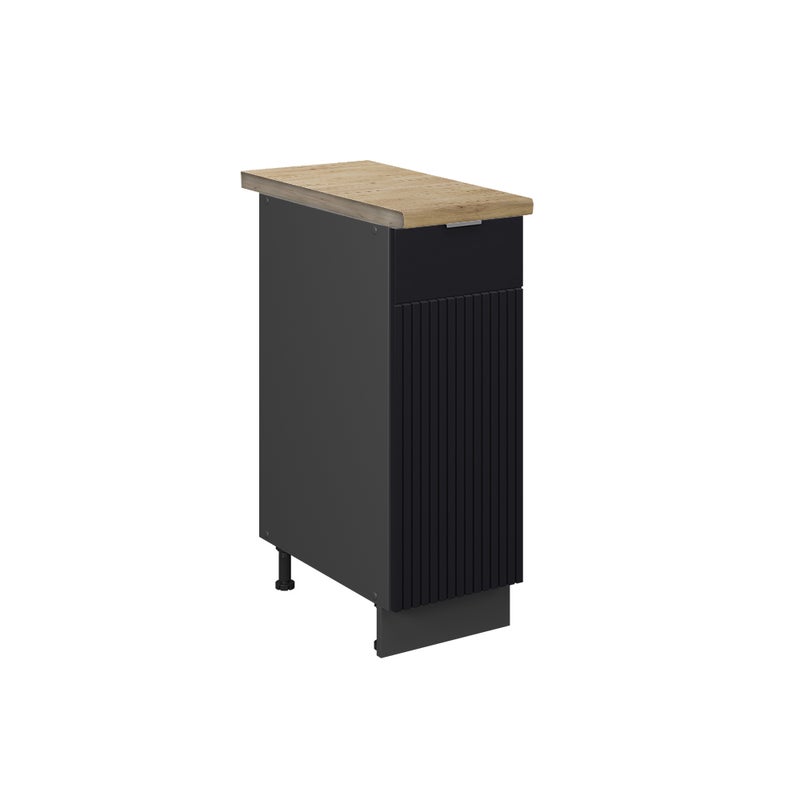 Vicco Szafka apteczna Fame-Line, Czarne paski, 30 cm , BP Dąb