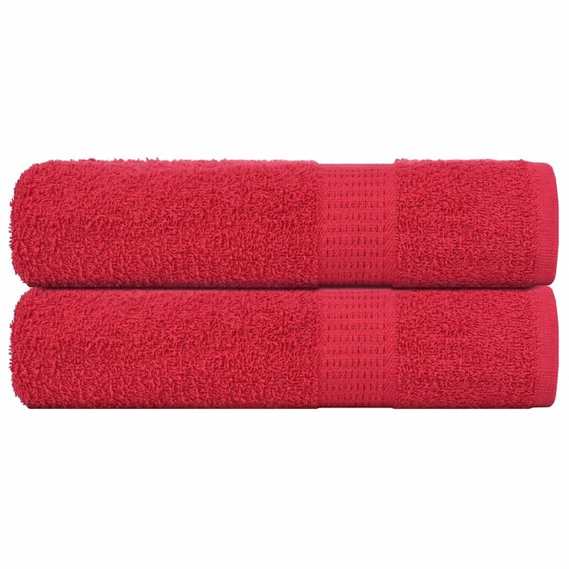 Ręczniki do rąk, FROGN, 2 szt., czerwone, 50x100 cm, 360 g/m² vidaXL