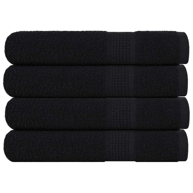 Ręczniki, FROGN, 4 szt., czarne, 100x200 cm, 360 g/m² vidaXL