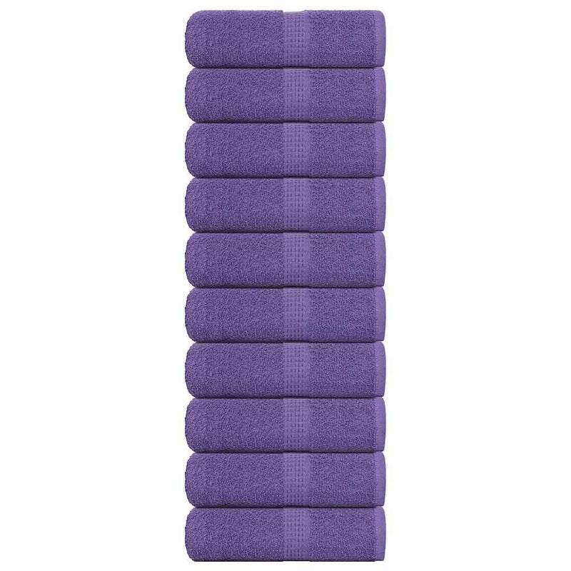 Ręczniki gościnne FROGN 10 szt. Fioletowe 360 g/m² vidaXL