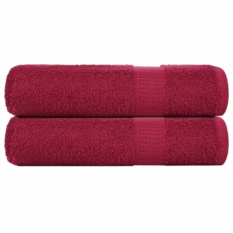 Ręczniki do rąk, FROGN, 2 szt., Bordeaux 50x100 cm, 360 g/m² vidaXL