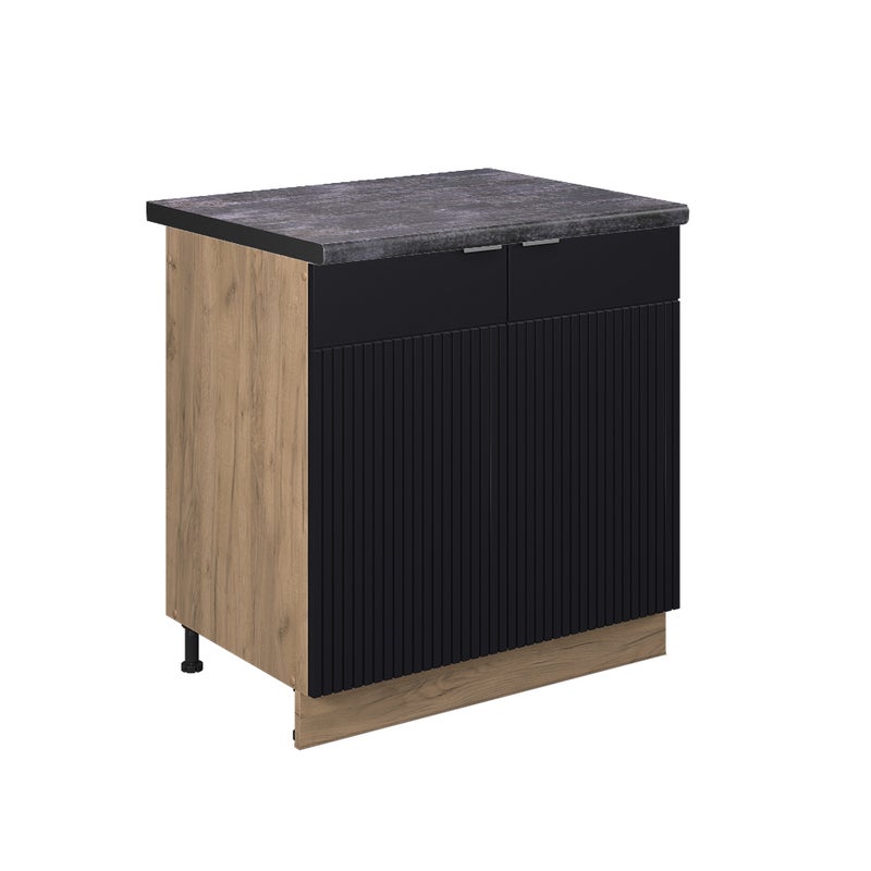 Vicco Szafka pod zlew Fame-Line, Czarne paski, 80 cm , BP Antracyt