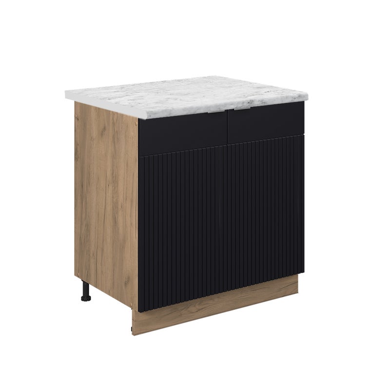 Vicco Szafka pod zlew Fame-Line, Czarne paski, 80 cm , BP Marmur