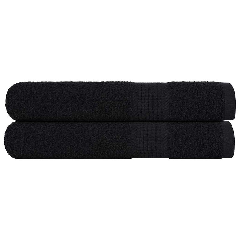 Ręczniki, FROGN, 2 szt., czarne, 100x200 cm, 360 g/m² vidaXL