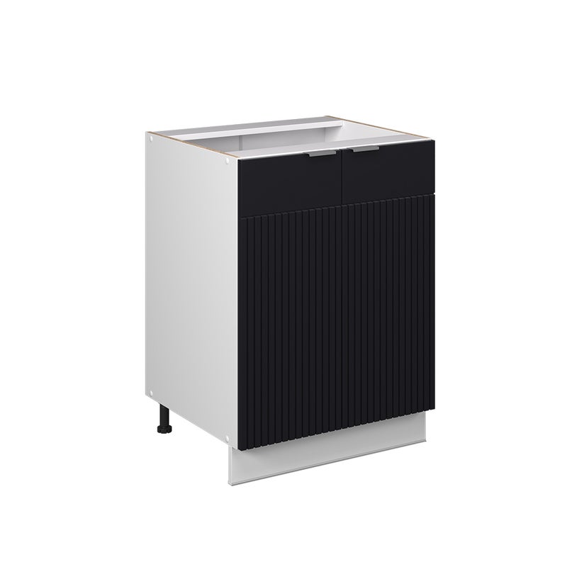 Vicco Szafki kuchenne Fame-Line, Czarne paski, 60 cm bez blatu roboczego