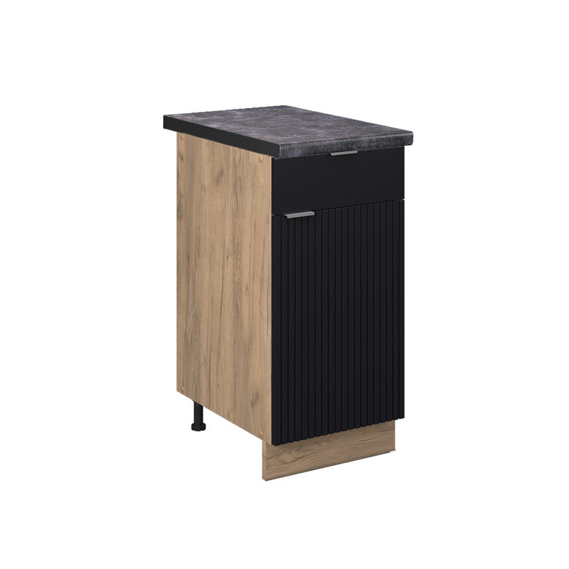 Vicco Szafka dolna do kuchni Fame-Line, Czarne paski, 40 cm , BP Antracyt