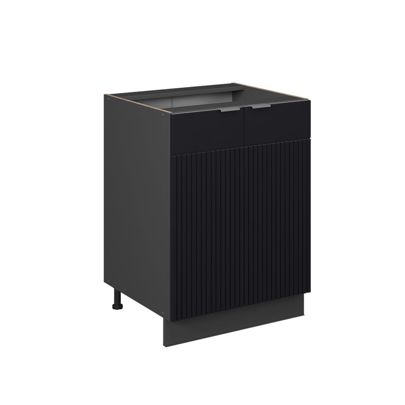 Vicco Szafki kuchenne Fame-Line, Czarne paski, 60 cm bez blatu roboczego