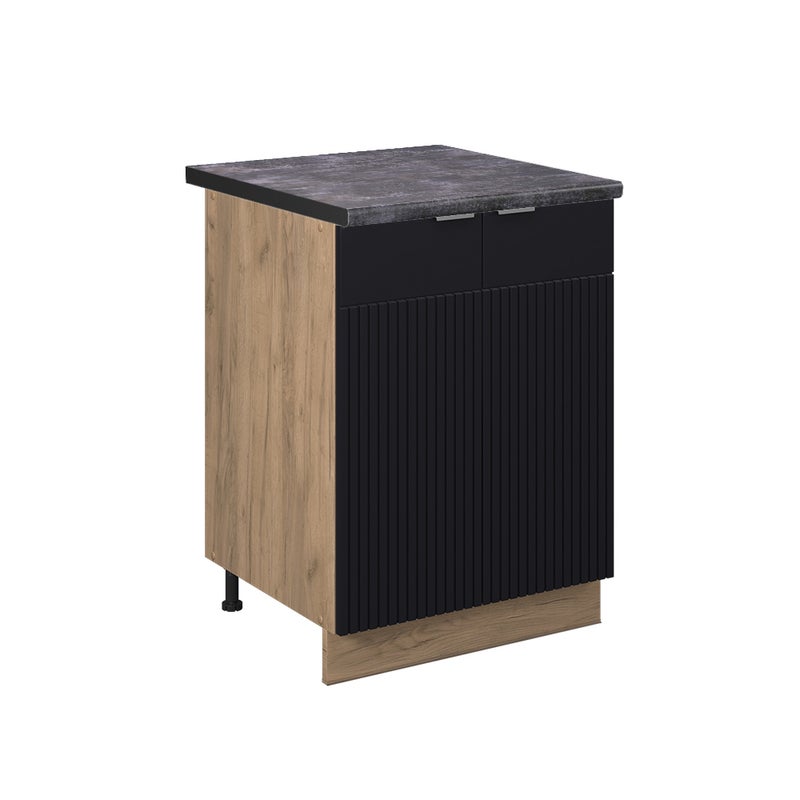 Vicco Szafki kuchenne Fame-Line, Czarne paski, 60 cm , BP Antracyt