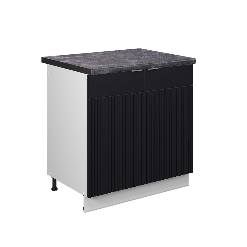 Vicco Szafka pod zlew Fame-Line, Czarne paski, 80 cm , BP Antracyt