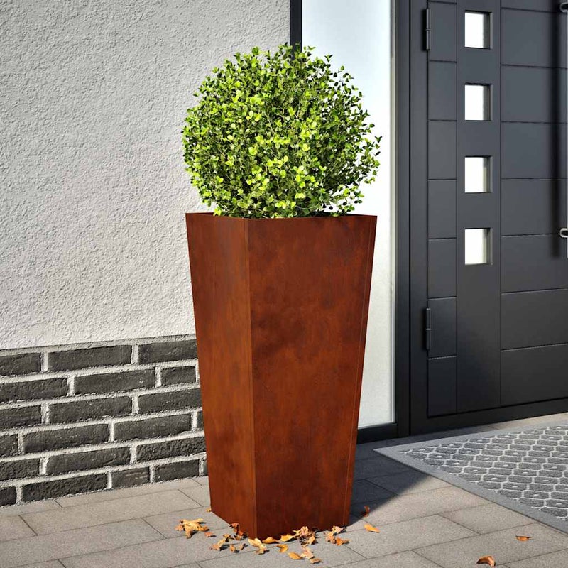 vidaXL Doniczki ogrodowe 2 szt. 35x35x75 cm Stal kortenowska