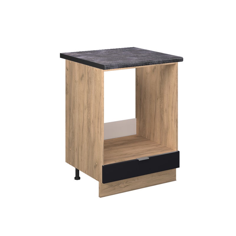 Vicco Szafka kuchenna Fame-Line, Czarne paski, 60 cm , BP Antracyt