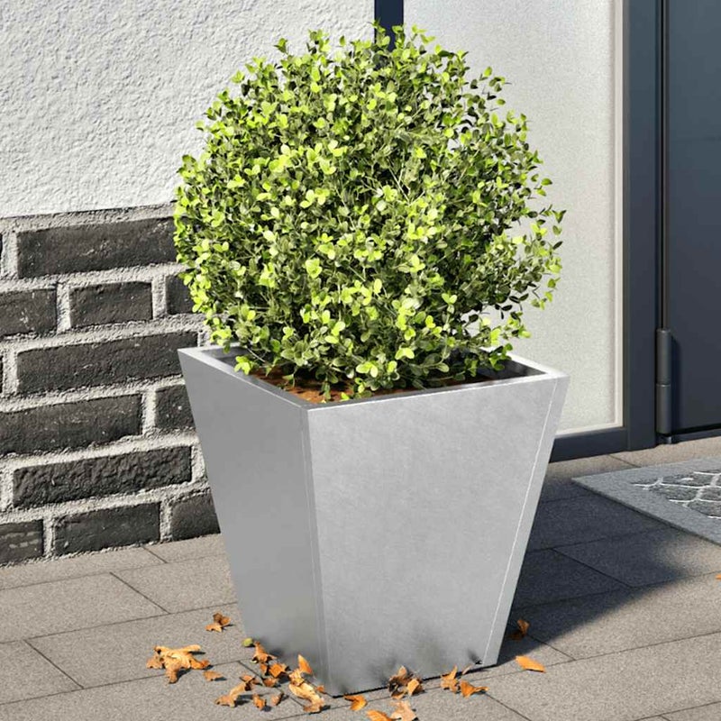 vidaXL Donice ogrodowe, 2 szt., 30x30x30 cm, stal galwanizowana