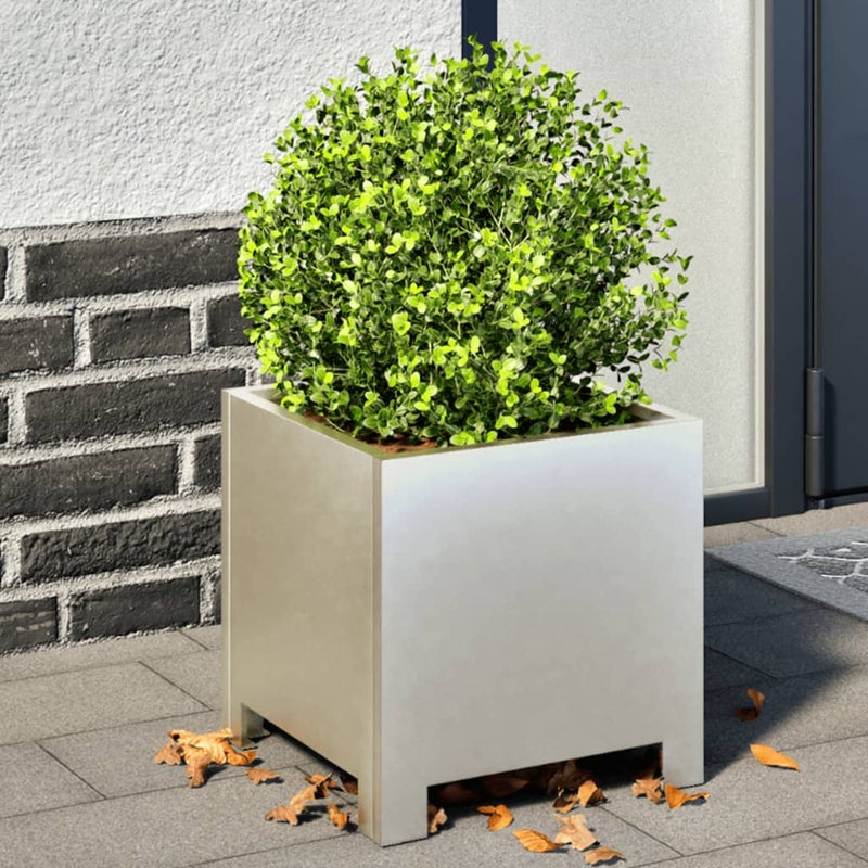 vidaXL Donice ogrodowe, 2 szt., 30x30x30 cm, stal nierdzewna