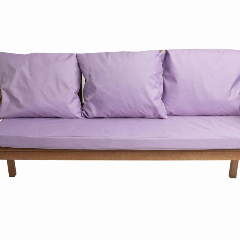 Poduszka ogrodowa na ławkę 150x50x7cm/3x50x56cm Poduszka na ławkę Fioletowa poduszka na meble ogrodowe Wygodne poduszki na sofę 3 osobową balkon