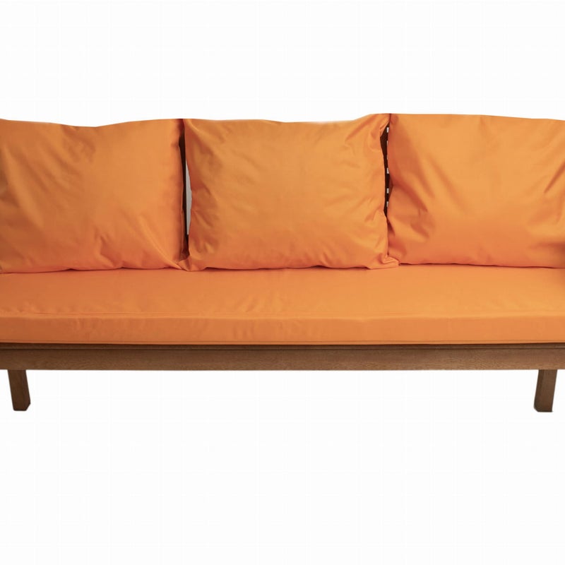Poduszka ogrodowa na ławkę 150x50x7cm/3x50x56cm Poduszka na ławkę Pomarańczowa poduszka na meble ogrodowe Wygodne poduszki na sofę 3 osobową balkon