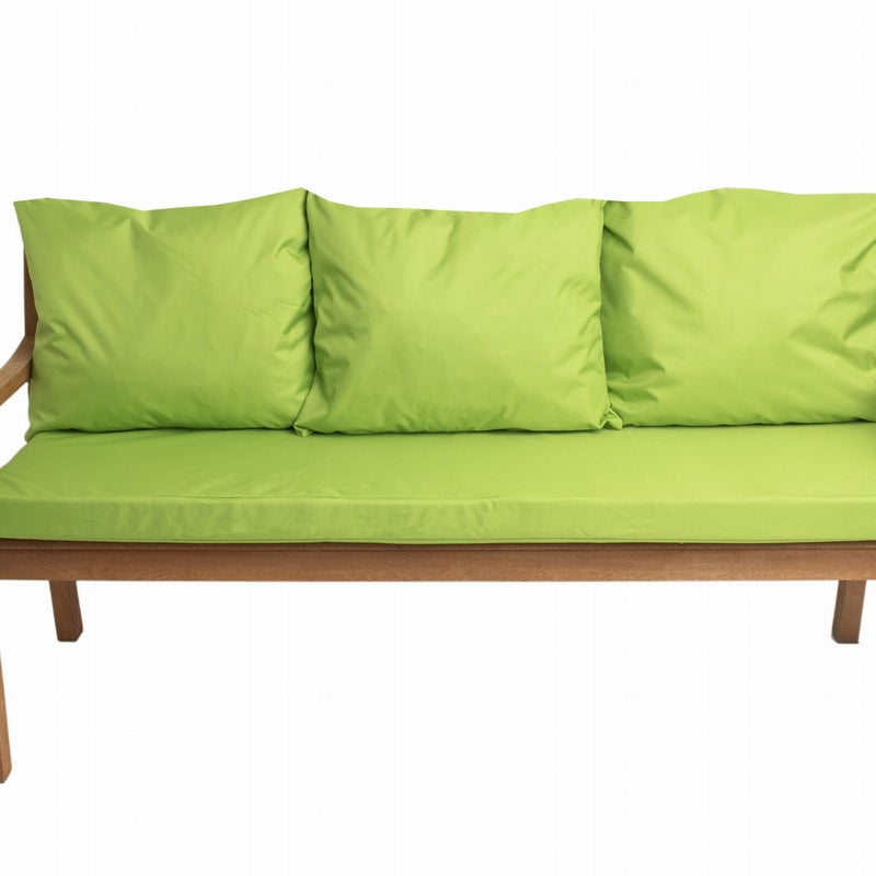 Poduszka ogrodowa na ławkę 150x50x7cm/3x50x56cm Poduszka na ławkę limonkowa poduszka na meble ogrodowe Wygodne poduszki na sofę 3 osobową balkon
