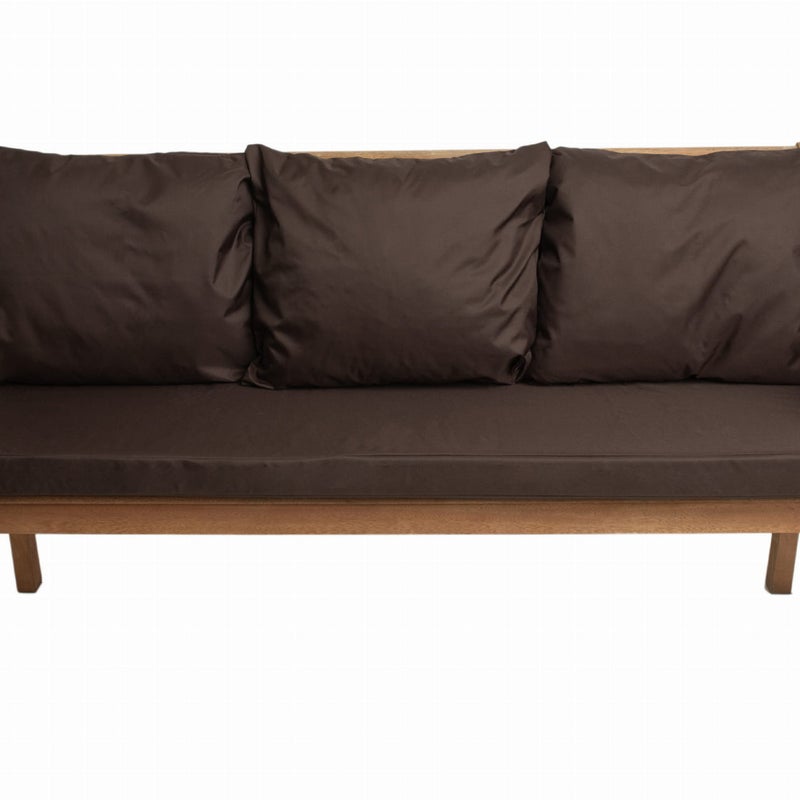 Poduszka ogrodowa na ławkę 150x50x7cm/3x50x56cm Poduszka na ławkę Brązowa poduszka na meble ogrodowe Wygodne poduszki na sofę 3 osobową balkon