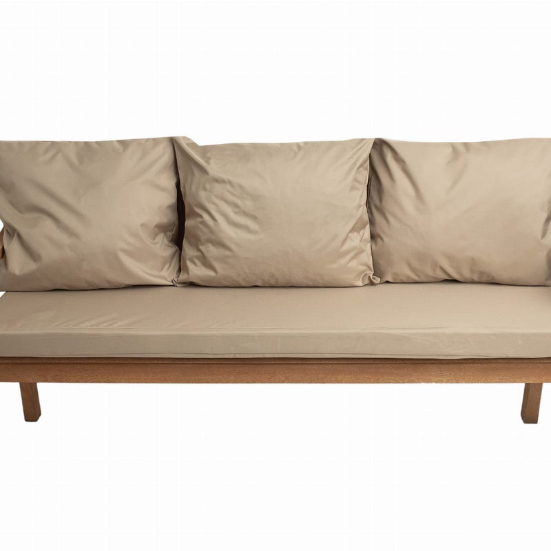 Poduszka ogrodowa na ławkę 150x50x7cm/3x50x56cm Poduszka na ławkę Beżowa poduszka na meble ogrodowe Wygodne poduszki na sofę 3 osobową balkon